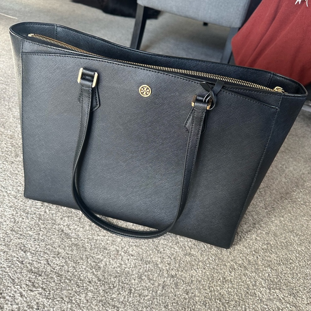 Tory Burch Black Leather Tote